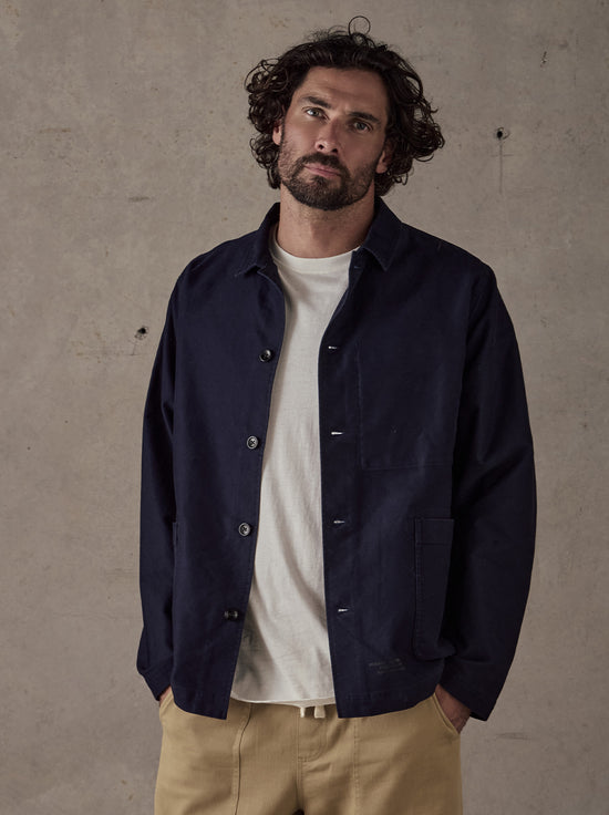 McTavish - Moleskin Worker Jacket - Dark Blue