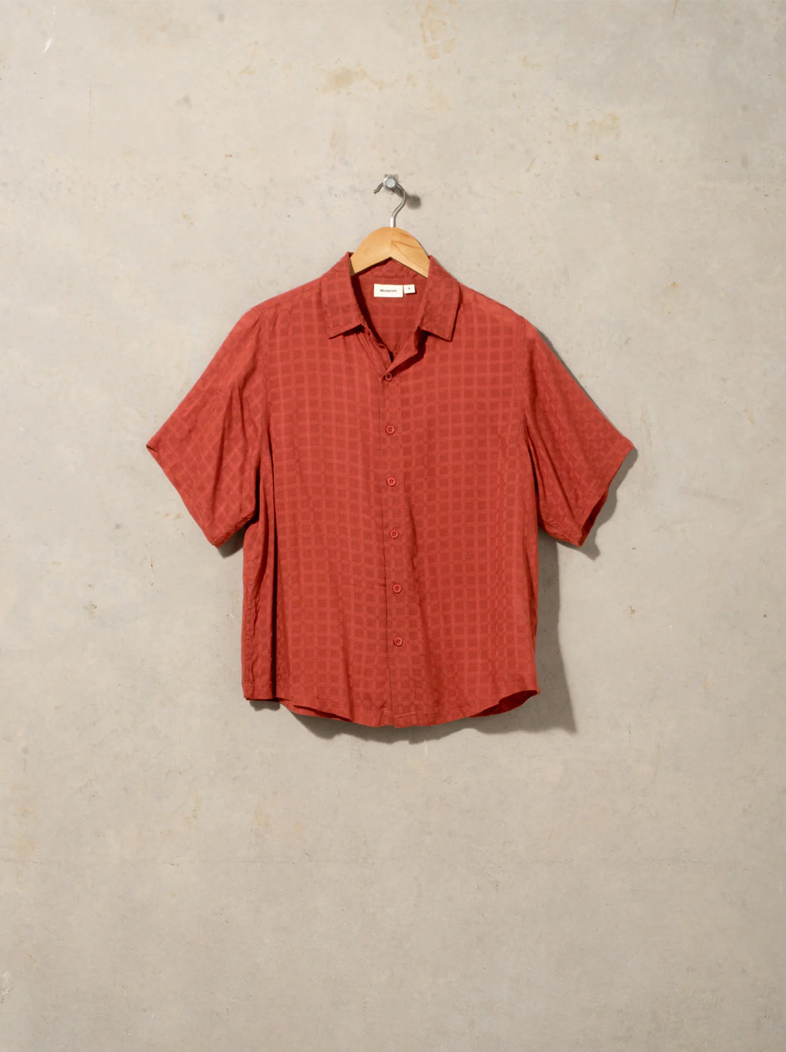 McTavish - Oversized Short Sleeve Shirt - Rust