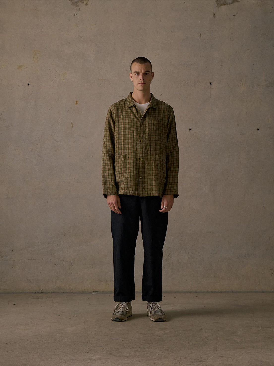 McTavish - Patio Check Overshirt - Brown Multi