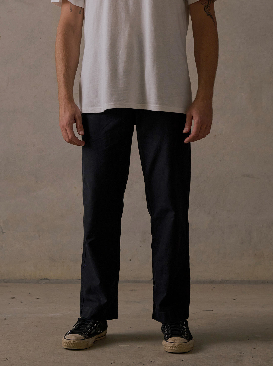 McTavish - Relaxed Twill Pants - Black