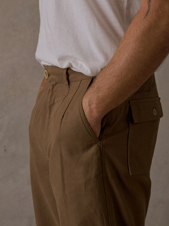 McTavish - Relaxed Twill Pants - Brown