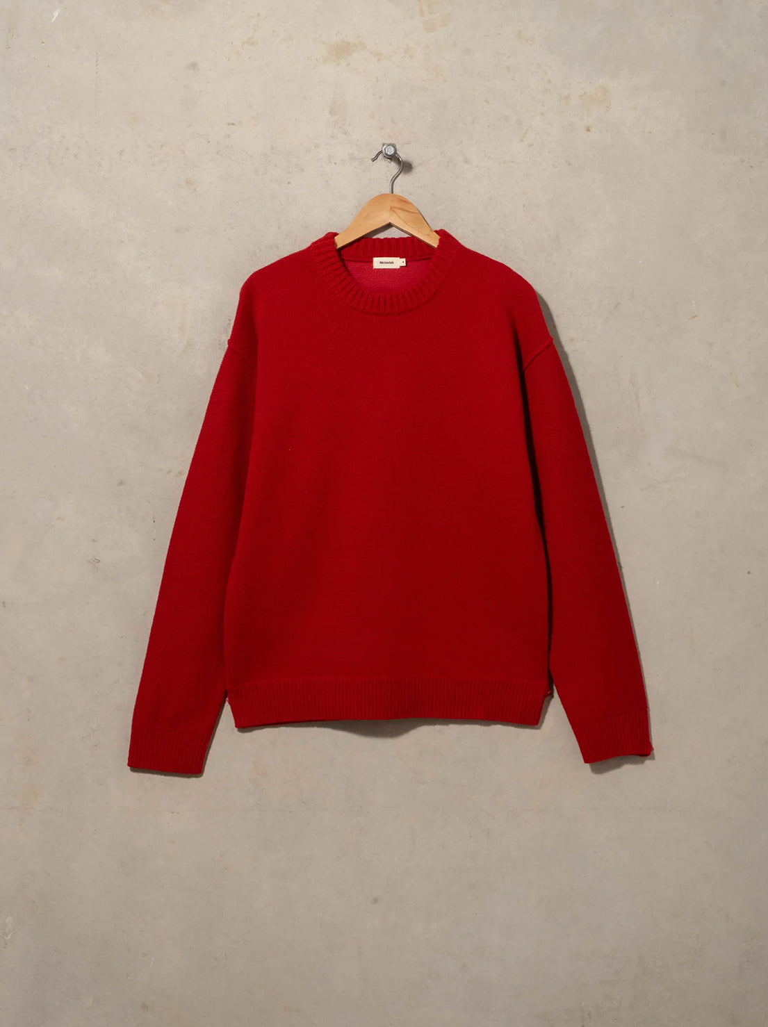 McTavish - Reverse Seam Knit Jumper - Red