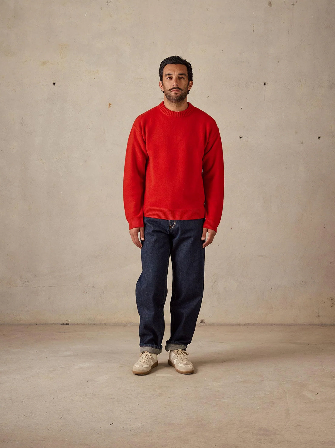 McTavish - Reverse Seam Knit Jumper - Red