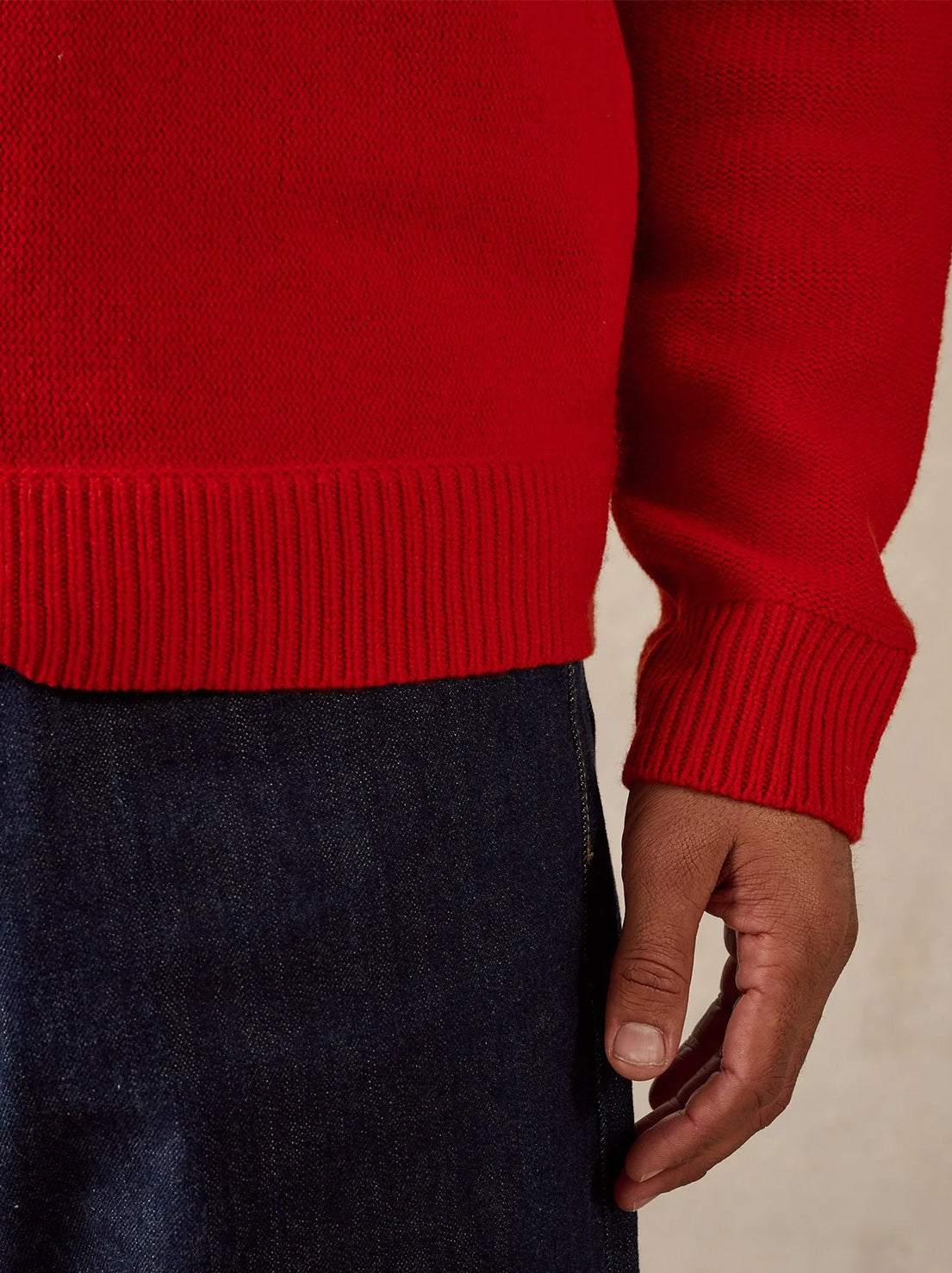 McTavish - Reverse Seam Knit Jumper - Red