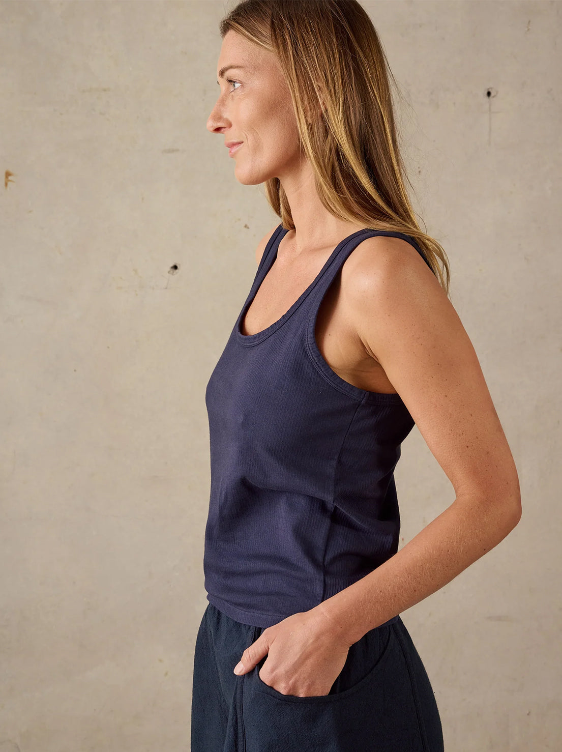 McTavish - Rib Singlet - Dark Blue
