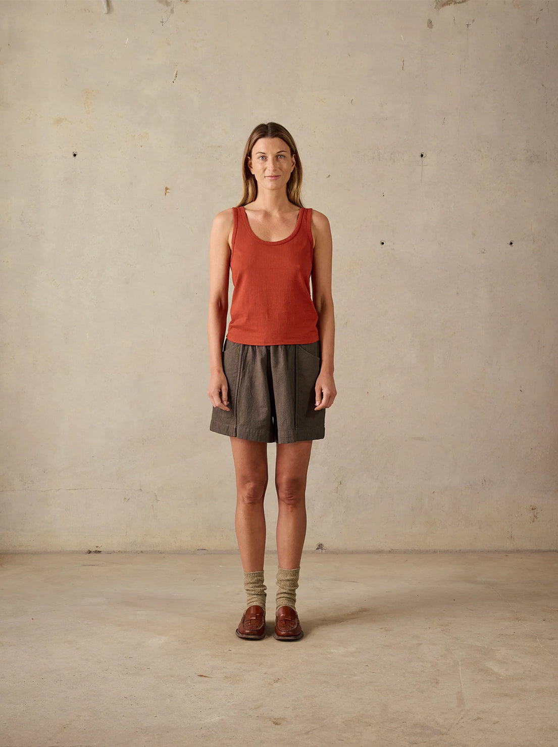 McTavish - Rib Singlet - Rust