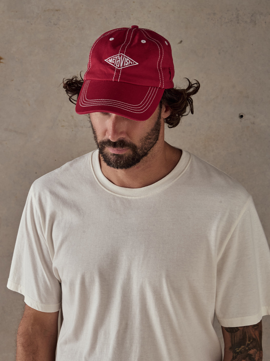 McTavish - Stitched Diamond Cap - Red