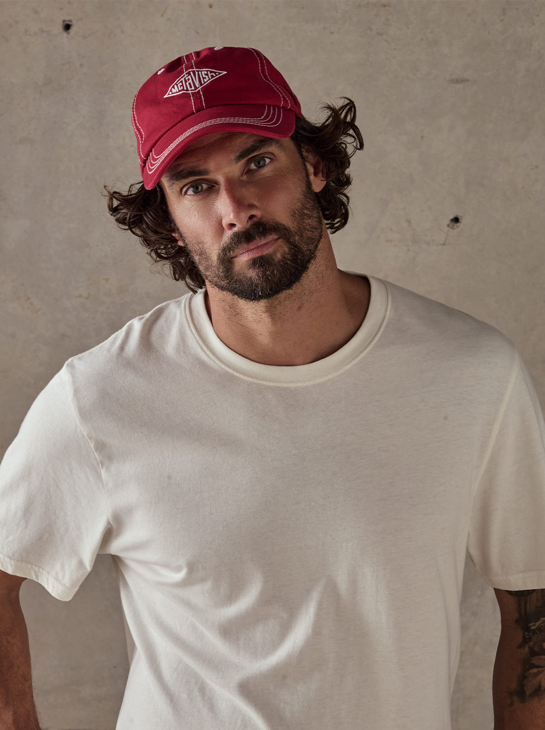 McTavish - Stitched Diamond Cap - Red