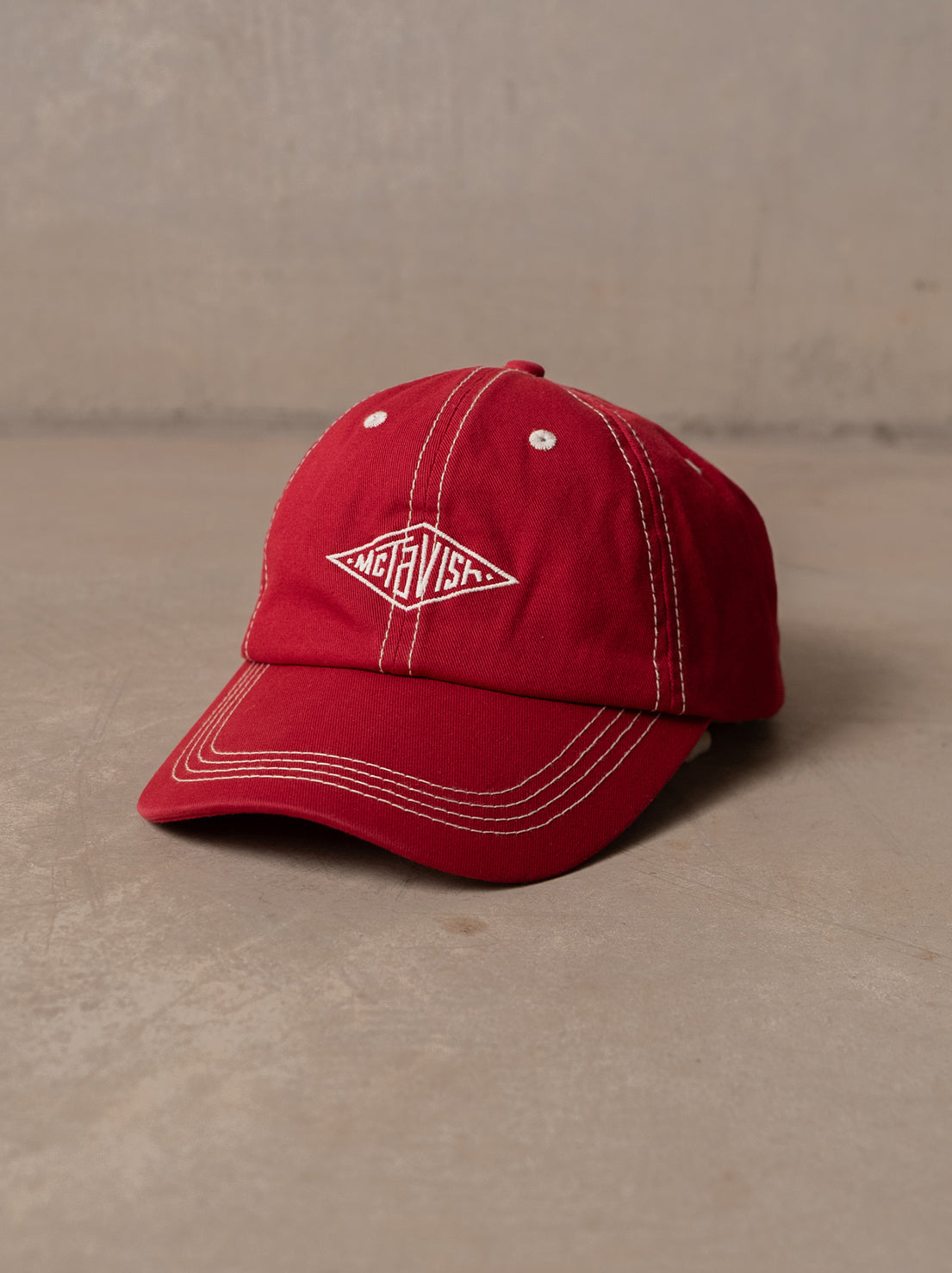 McTavish - Stitched Diamond Cap - Red