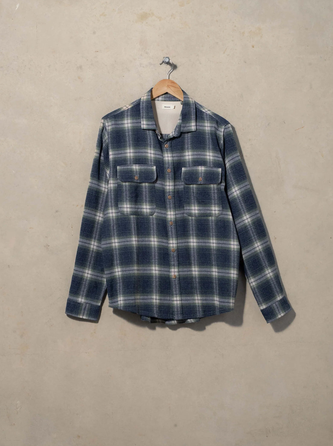 McTavish - Twin Pocket Flannel Shirt - Blue Multi
