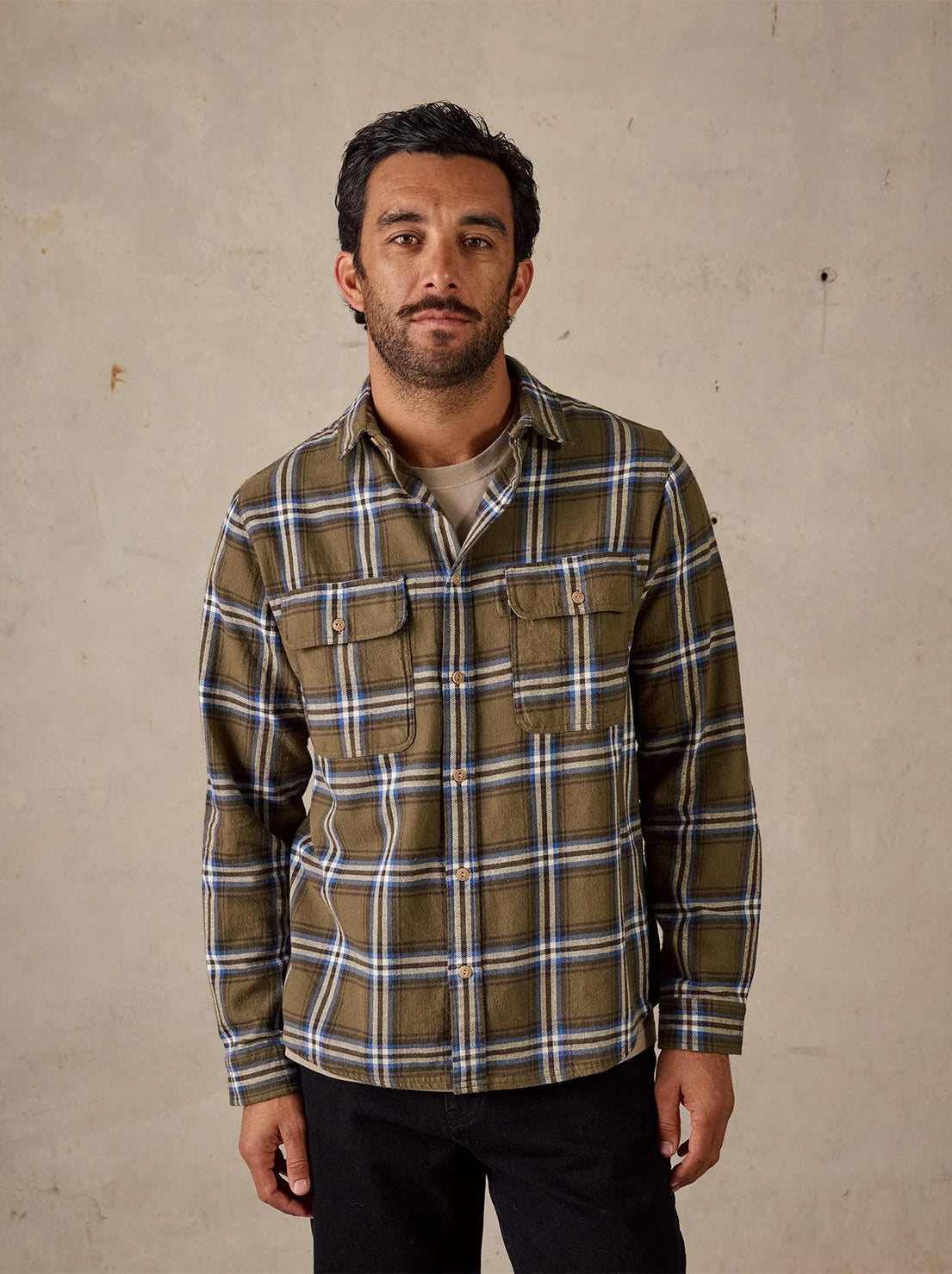 McTavish - Twin Pocket Flannel Shirt - Green Multi