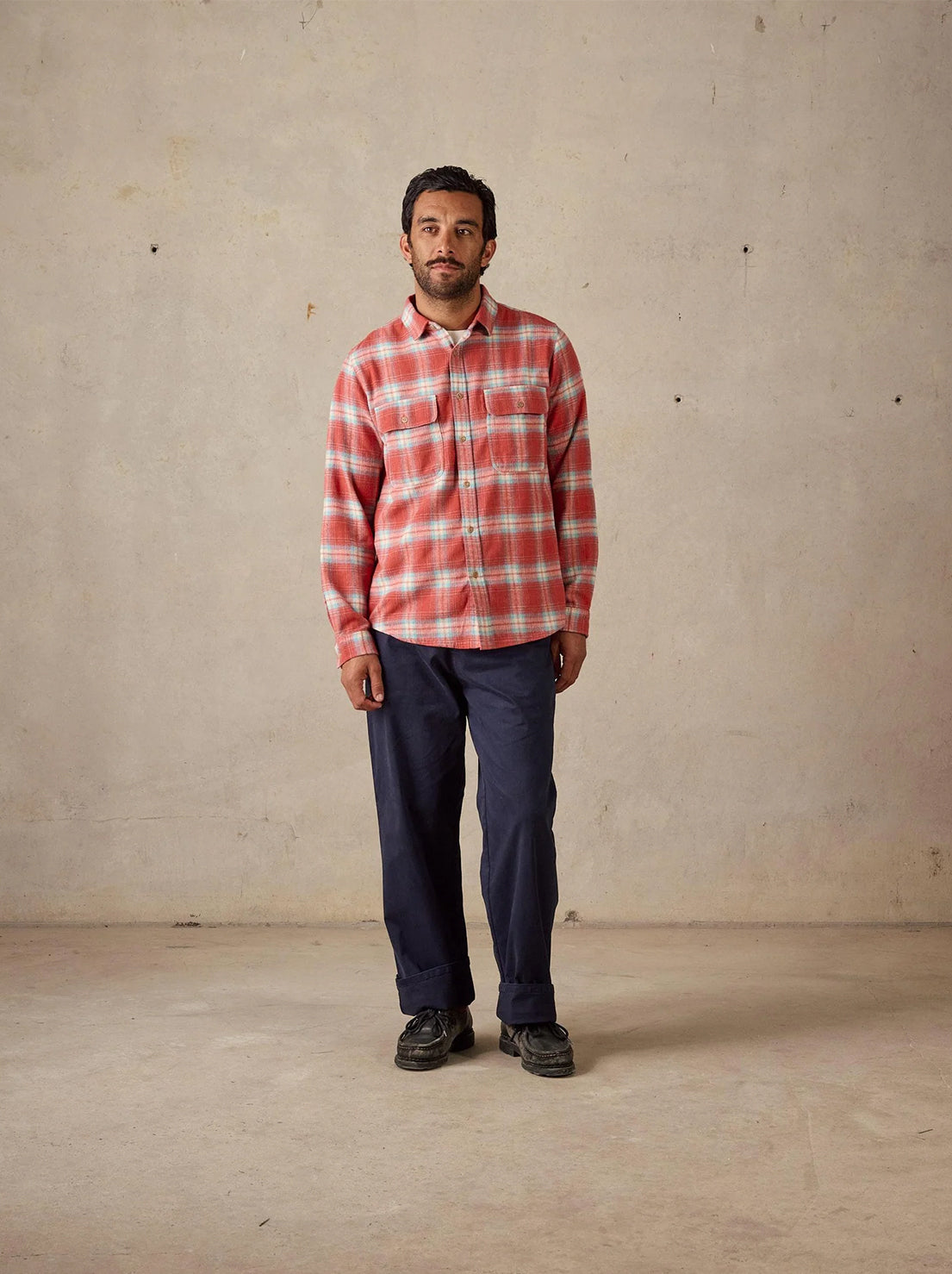 McTavish - Twin Pocket Flannel Shirt - Red Multi