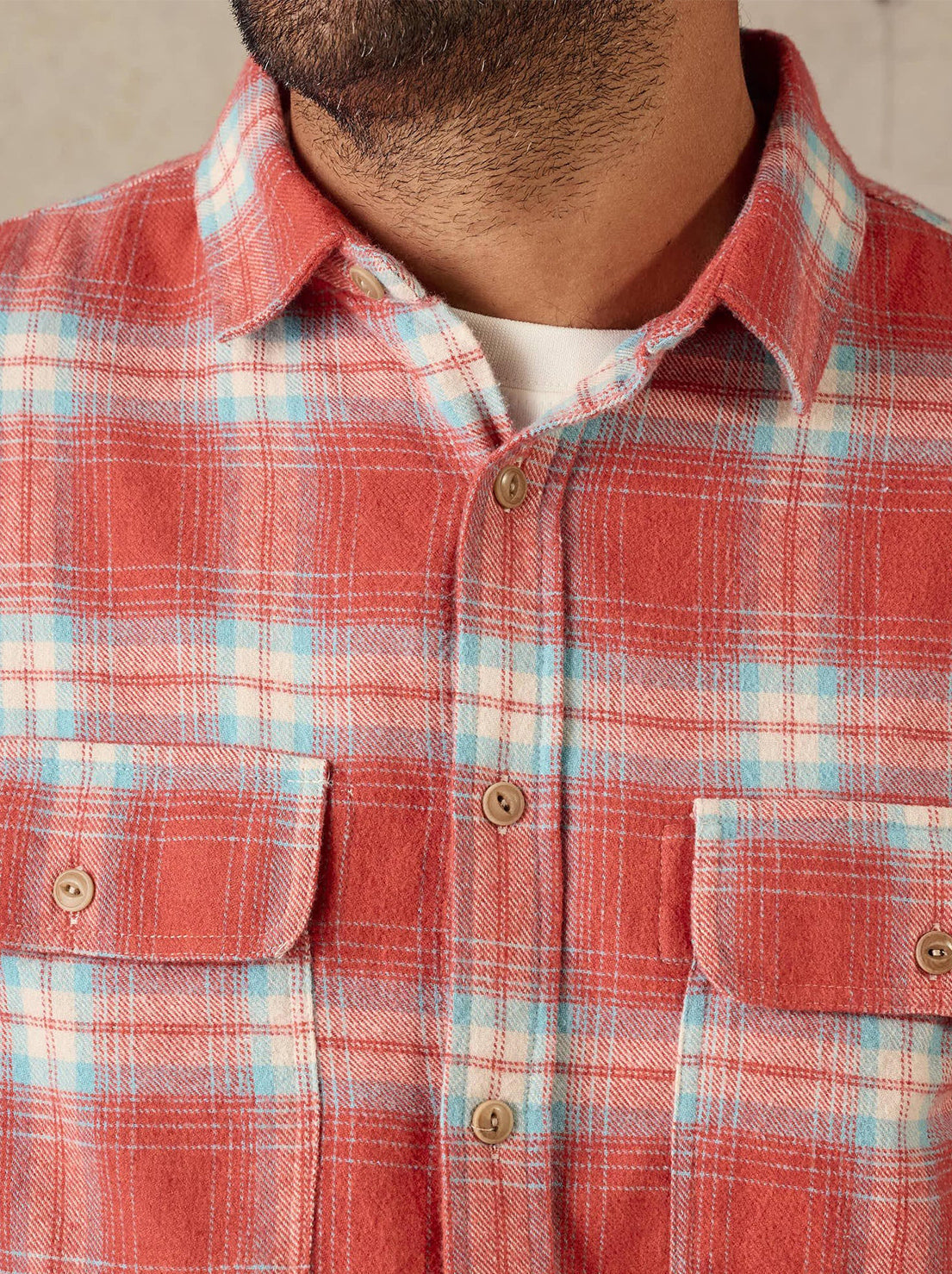 McTavish - Twin Pocket Flannel Shirt - Red Multi