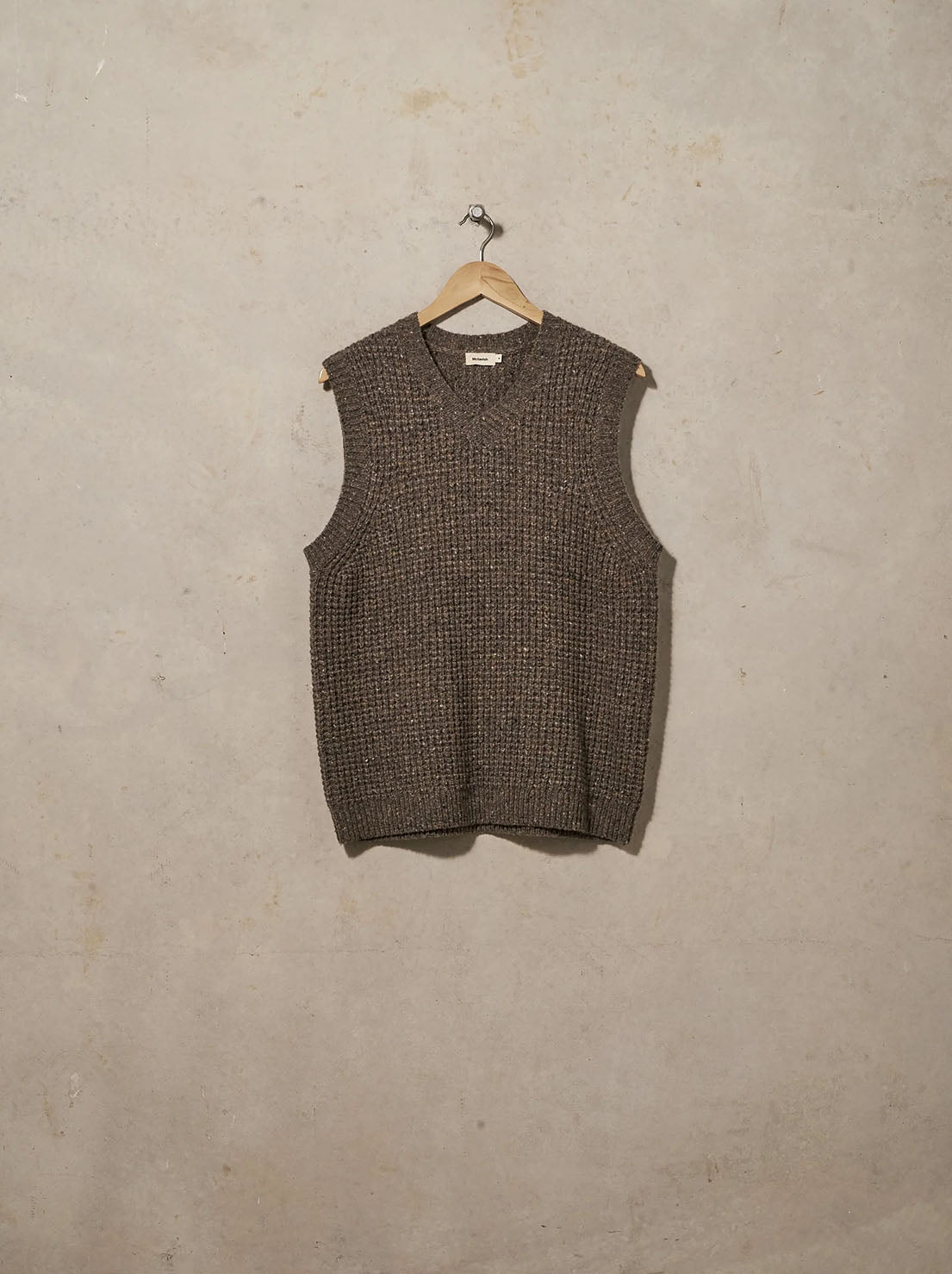McTavish - Vee Knit Vest - Brown Multi