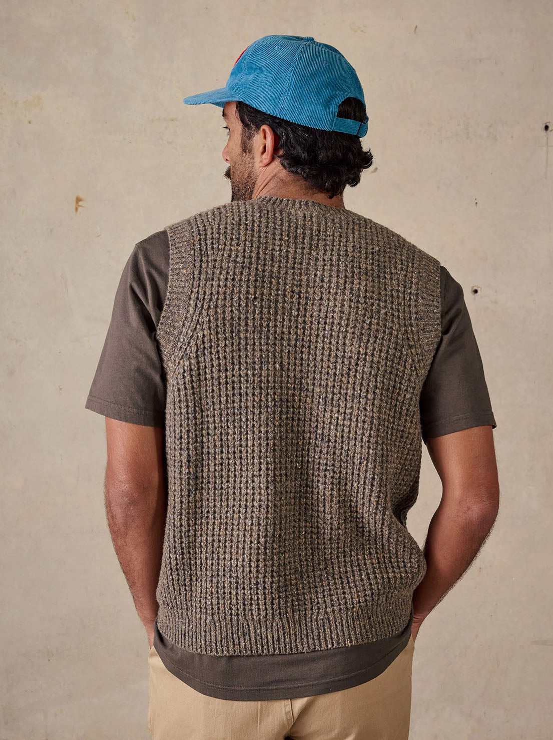 McTavish - Vee Knit Vest - Brown Multi