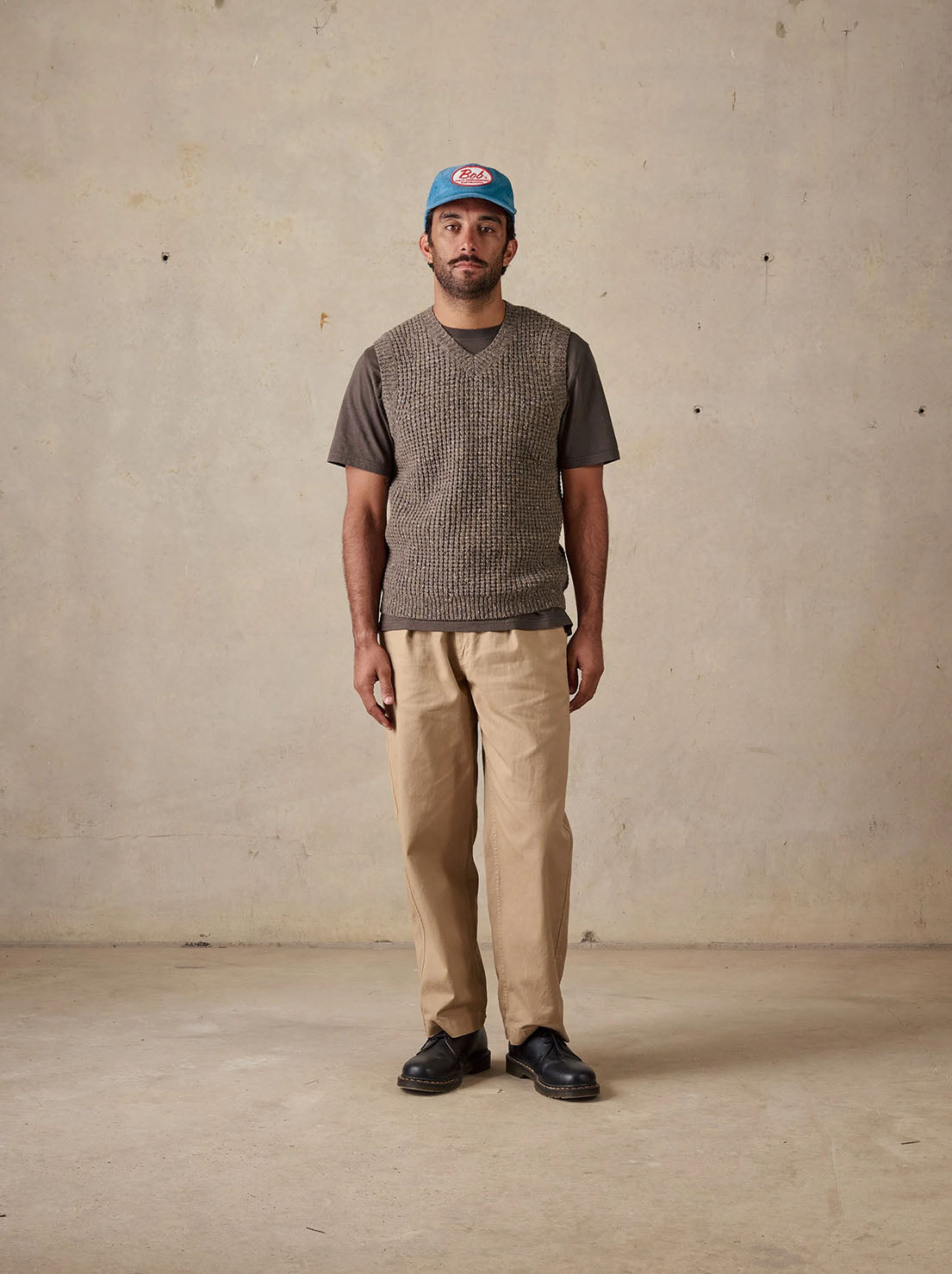McTavish - Vee Knit Vest - Brown Multi