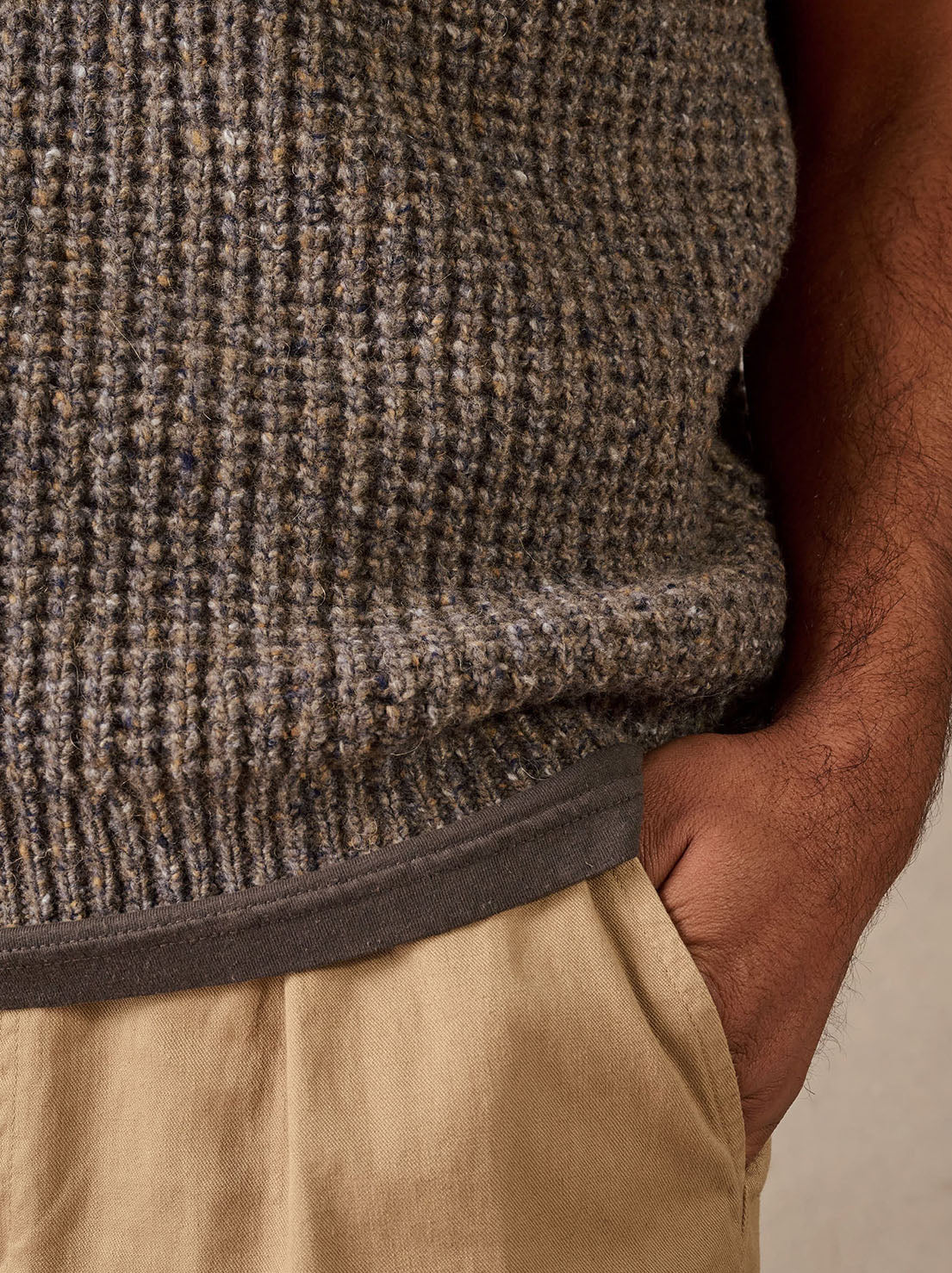 McTavish - Vee Knit Vest - Brown Multi