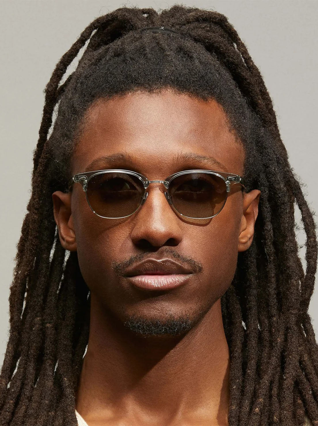 Moscot - Aygen Sunglasses - Sage / Silver - Forest Wood Lens - 51 (Average)