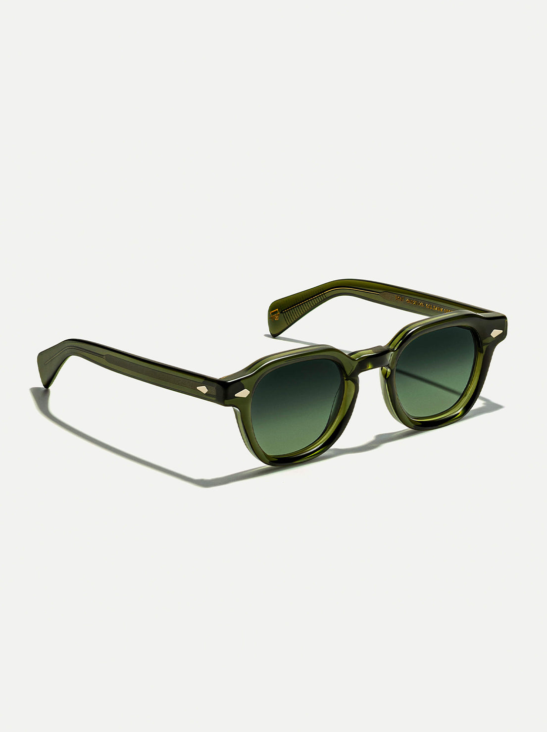 Moscot - Dolt Sunglasses in Dark Green 49 (Wide) - Forest Wood Lens