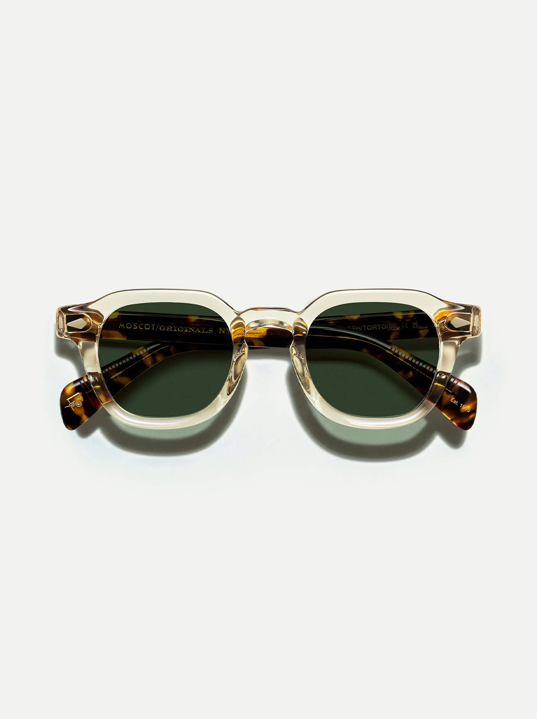 Moscot - Dolt Sunglasses in Flesh / Tortoise 49 (Wide) - G15 Lens