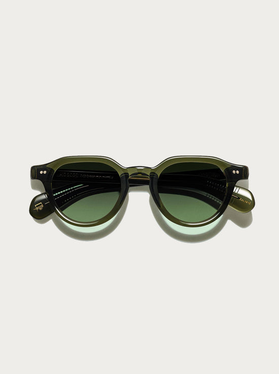 Moscot - Dolt Sun in Dark Green  46 (Reg) - Forest Wood Lens