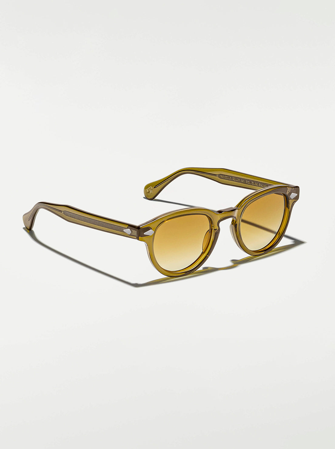 Moscot - Maydela Sunglasses in Olive Brown 49 (Wide) - Chestnut Fade Lens