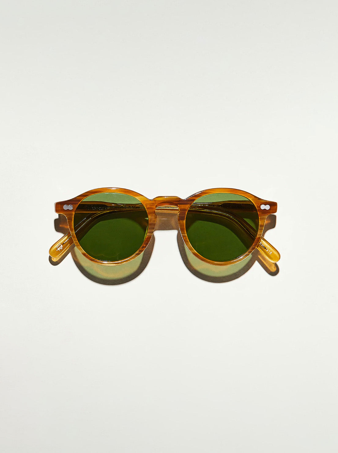 Moscot - Miltzen Sunglasses in Blonde 49 (Wide) - Calibar Green Lens