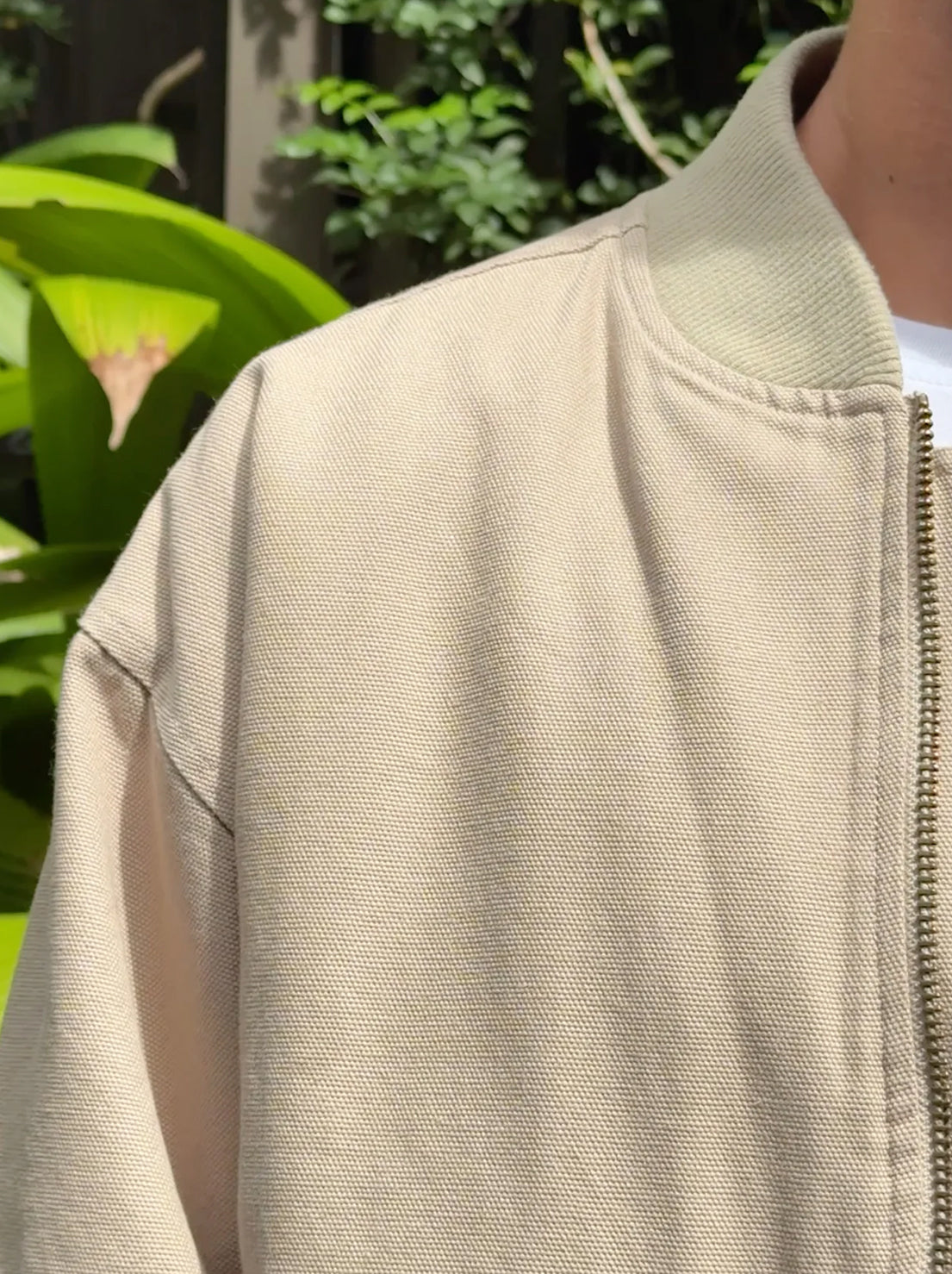 Mr Simple - Bourke Oversized Bomber Jacket - Stone