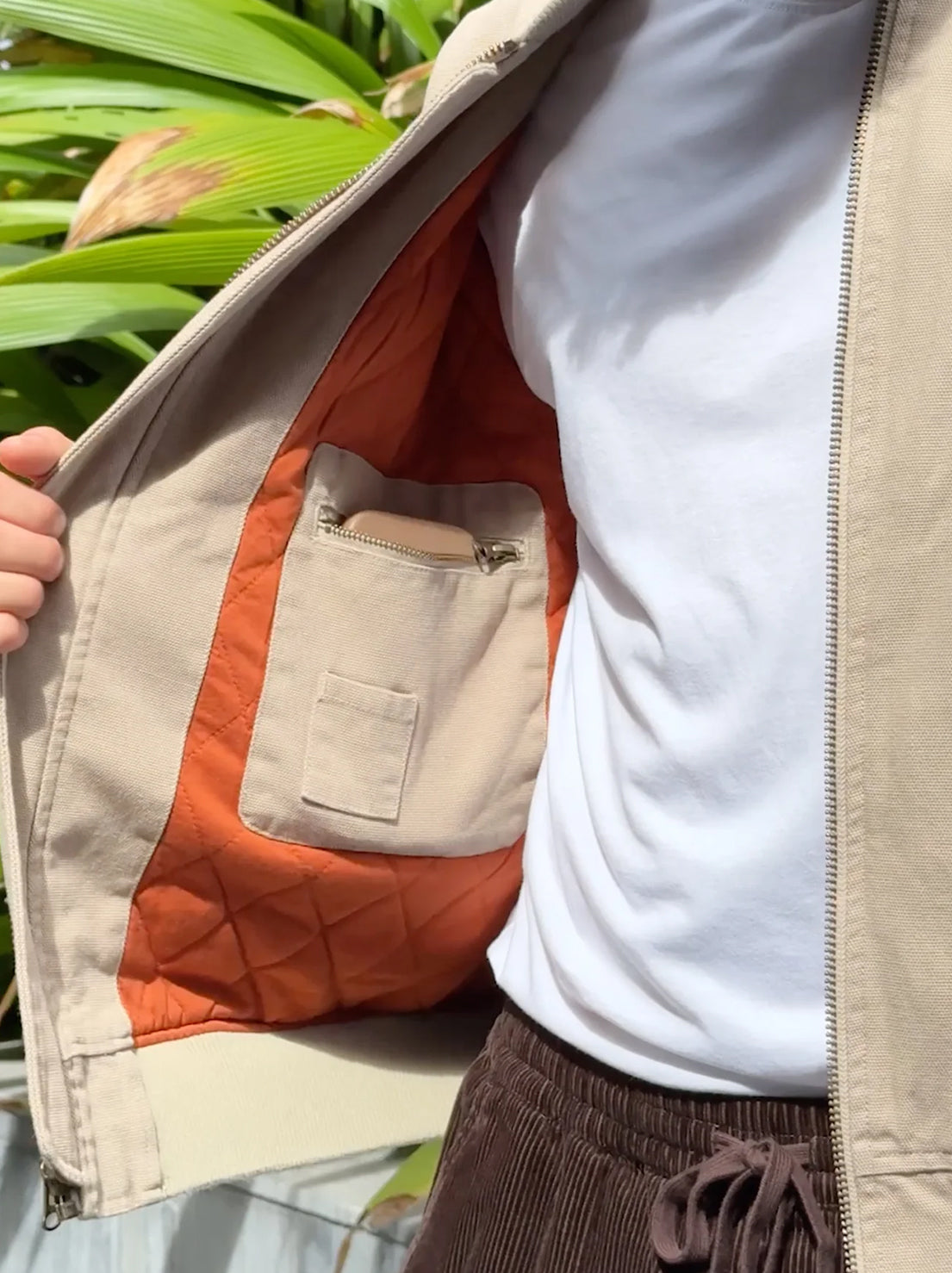 Mr Simple - Bourke Oversized Bomber Jacket - Stone