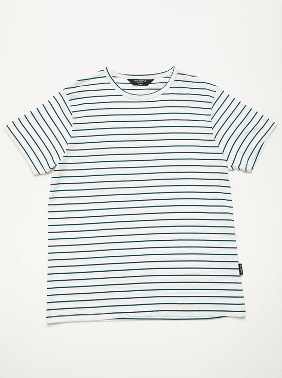 Mr Simple - Breton Stripe Tee - Navy/White Stripe