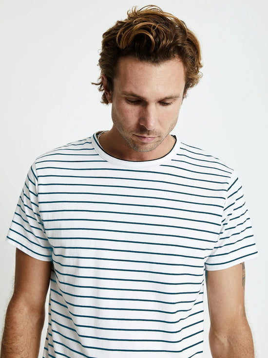 Mr Simple - Breton Stripe Tee - Navy/White Stripe