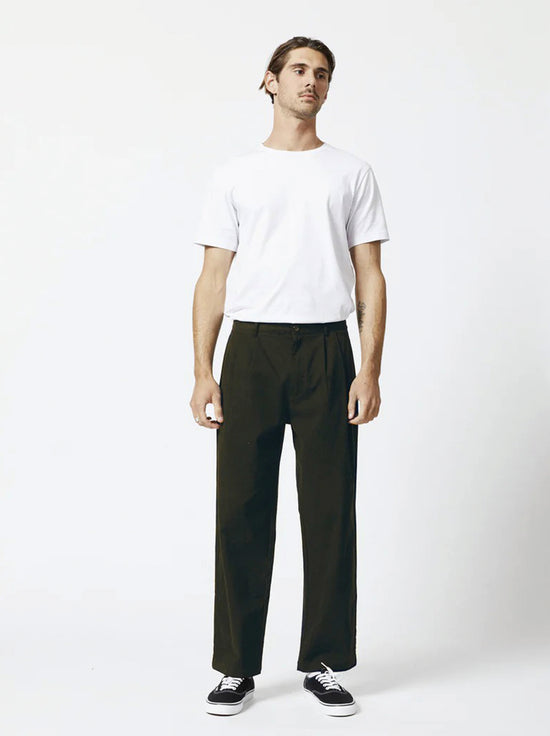Mr Simple - Brooklyn Pleated Pant - Dark Green