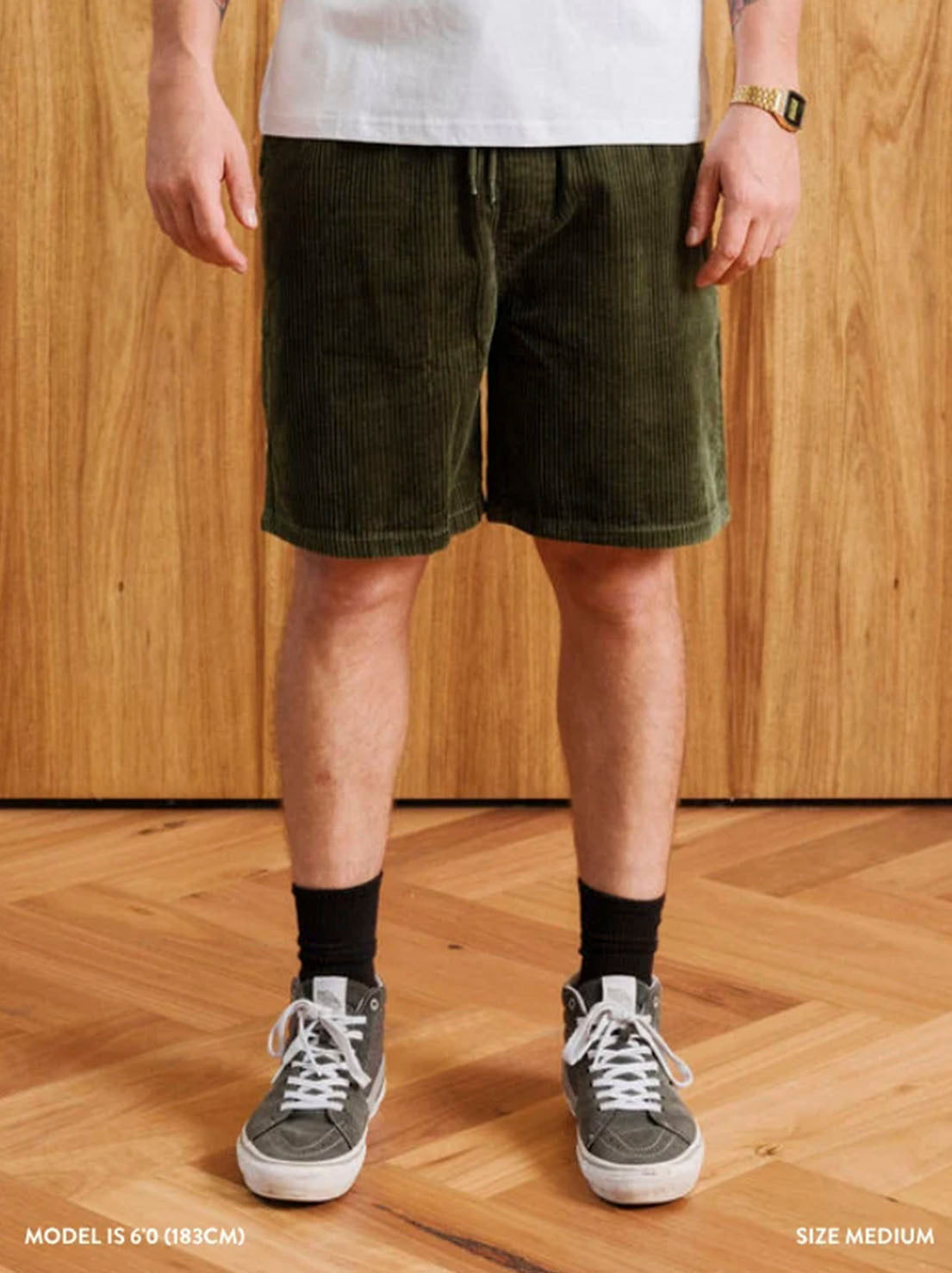 Mr Simple - Burbank Cord Short - Army