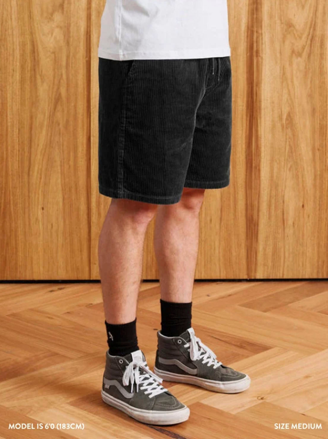 Mr Simple - Burbank Cord Short - Charcoal