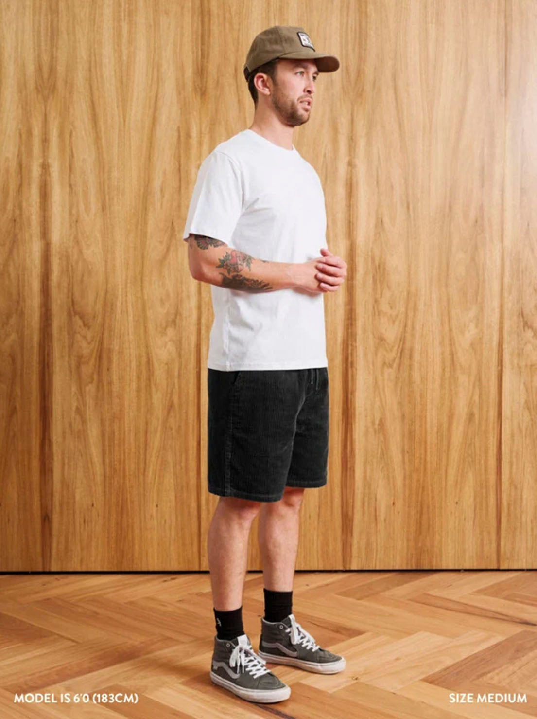 Mr Simple - Burbank Cord Short - Charcoal