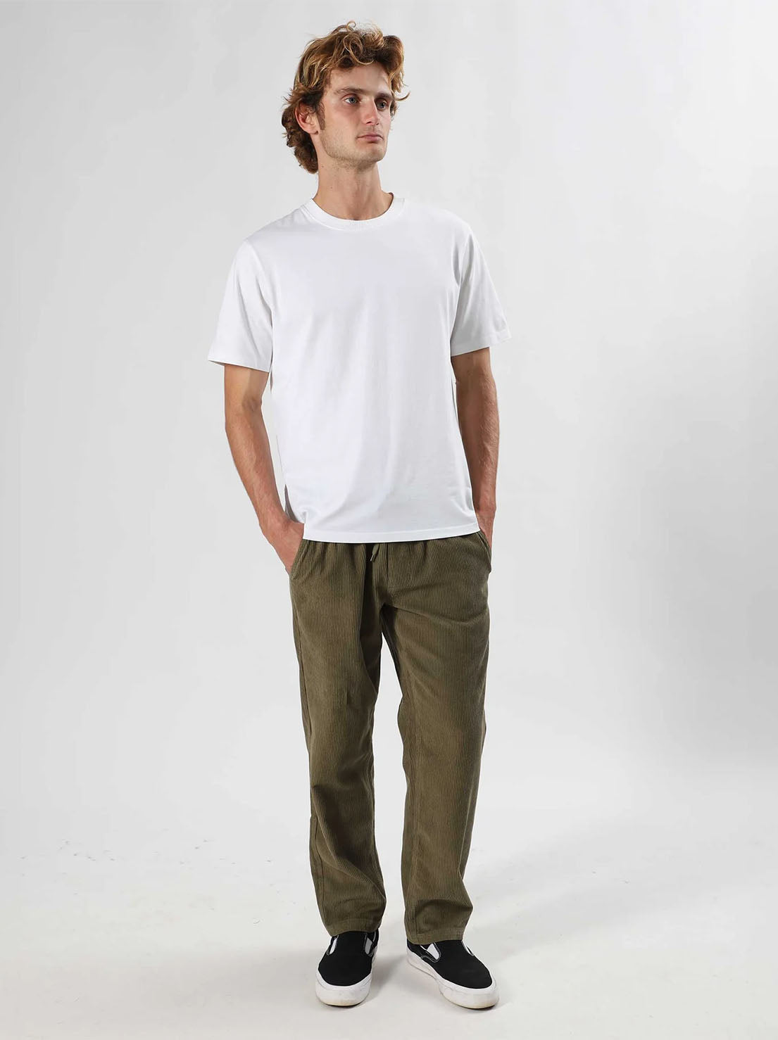 Mr Simple - Burbank Elastic Cord Pant - Army