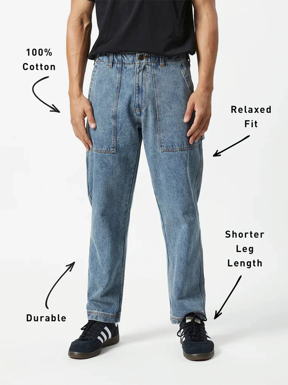 Mr Simple - Carpenter Pant - Vintage Blue Denim