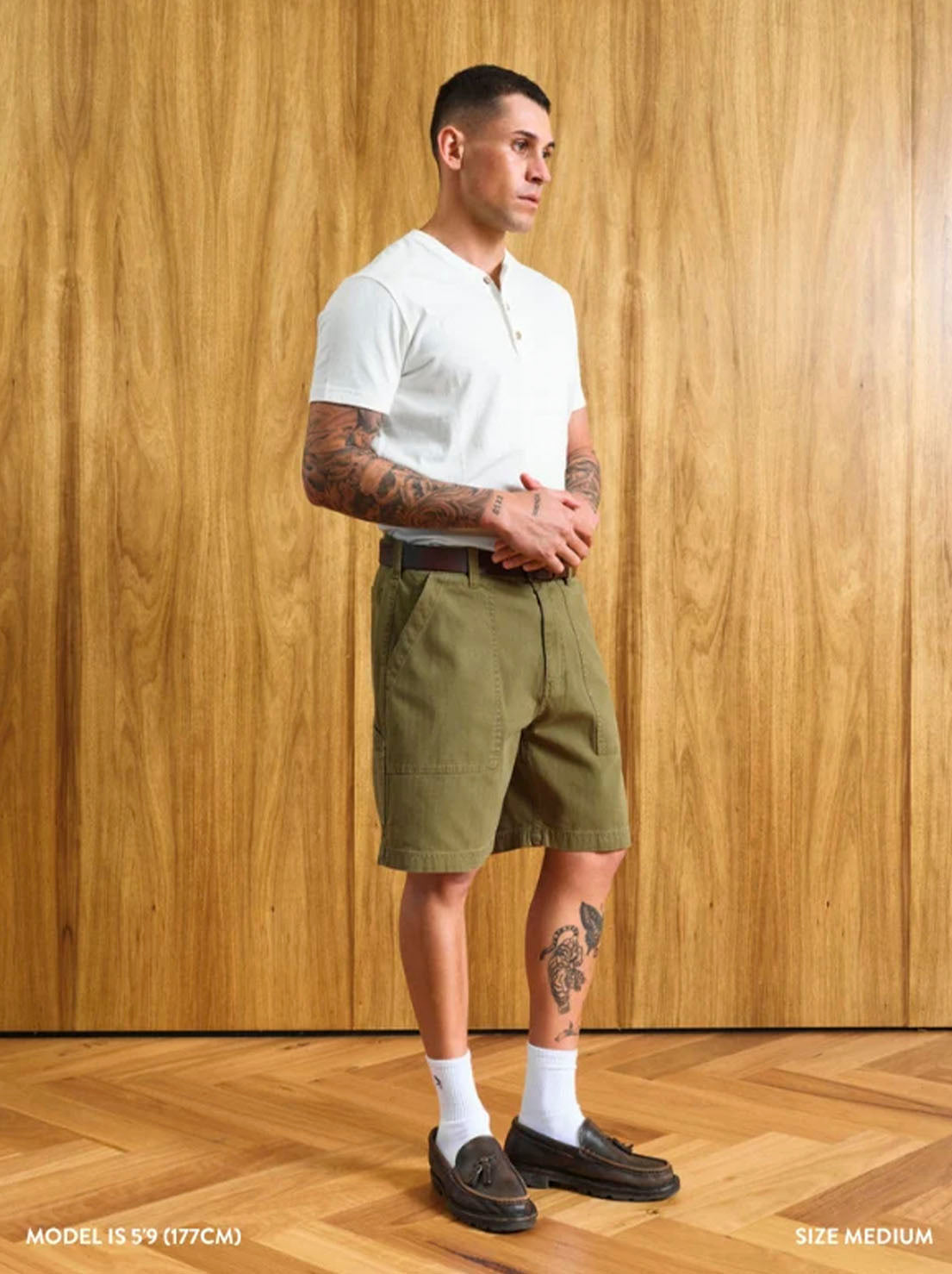 Mr Simple - Carpenter Walk Short - Vintage Army
