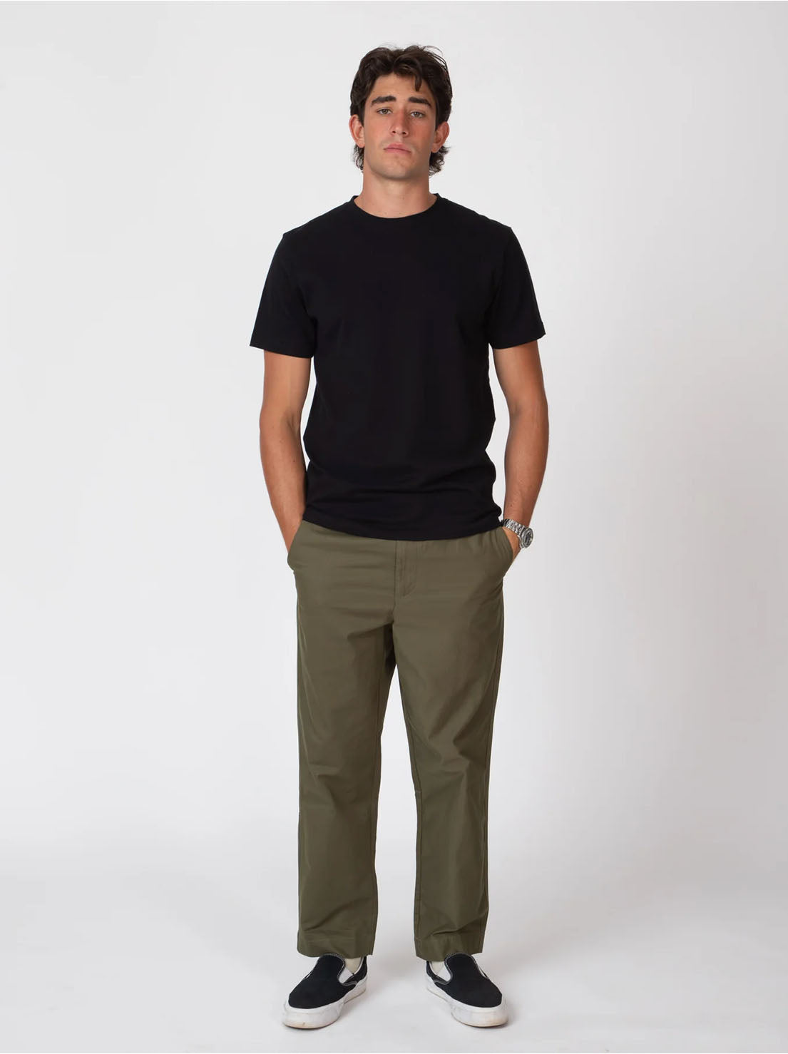 Mr Simple - Cashmere Reginald Short Sleeve Tee - Black
