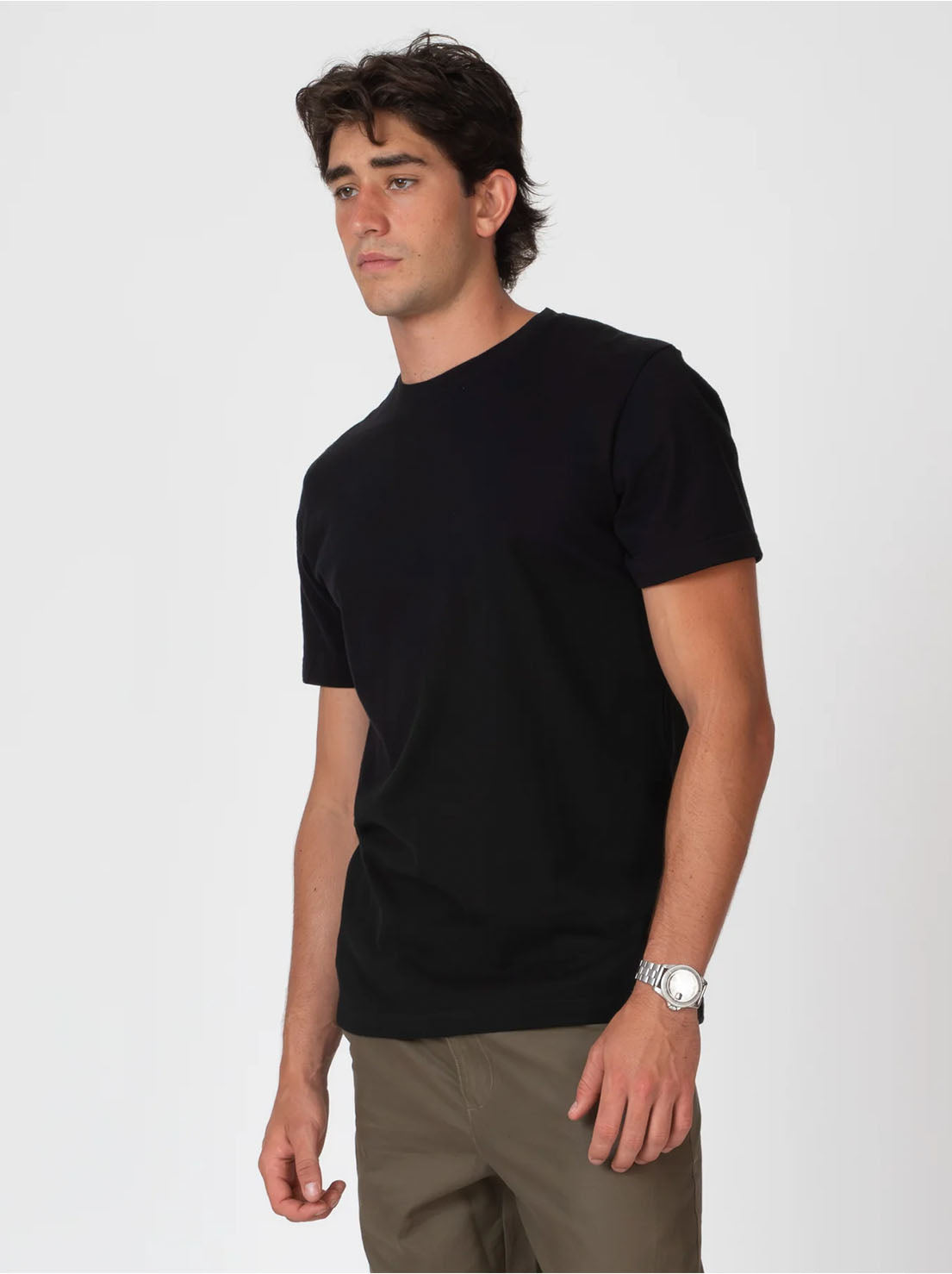 Mr Simple - Cashmere Reginald Short Sleeve Tee - Black