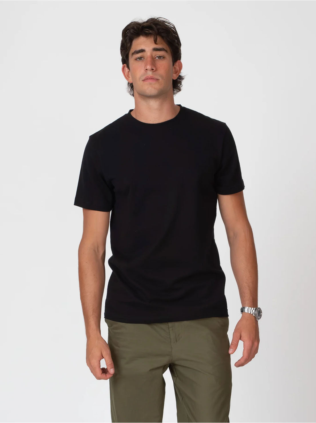 Mr Simple - Cashmere Reginald Short Sleeve Tee - Black