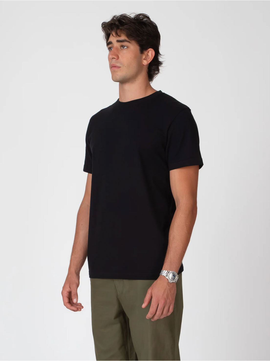 Mr Simple - Cashmere Reginald Short Sleeve Tee - Black