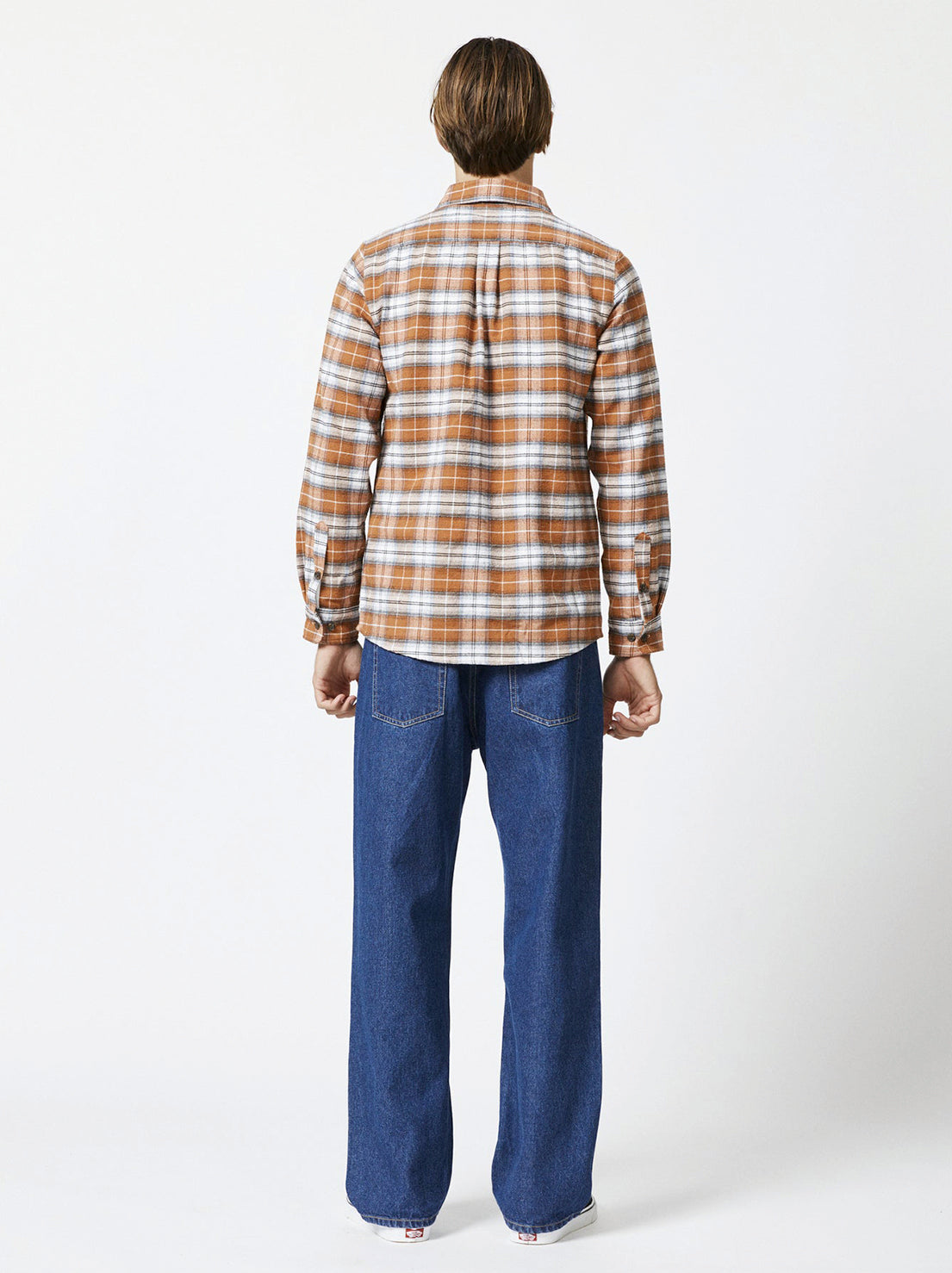 Mr Simple - Classic Flannel L/S Shirt - Ochre