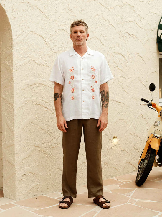 Mr Simple - Garden State Shirt - White/Flowers