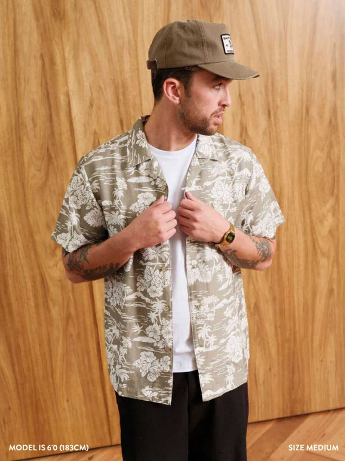 Mr Simple - Hawaiian Short Sleeve Shirt - Thyme
