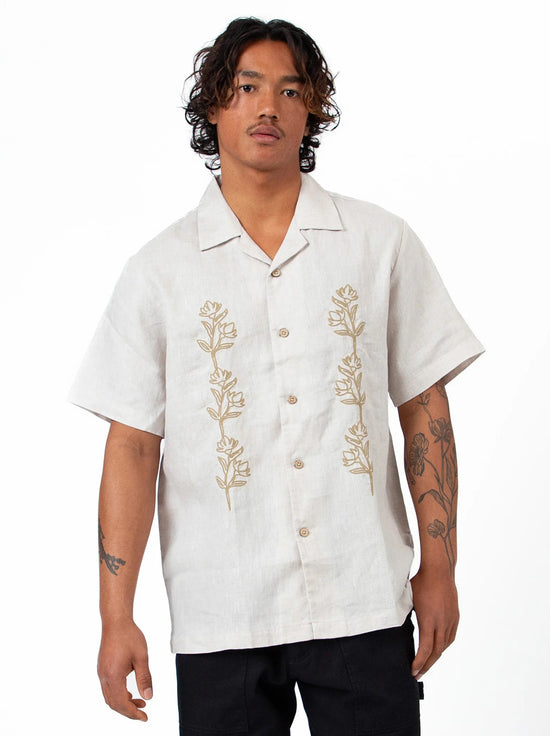 Mr Simple - Huck Short Sleeve Shirt - Natural