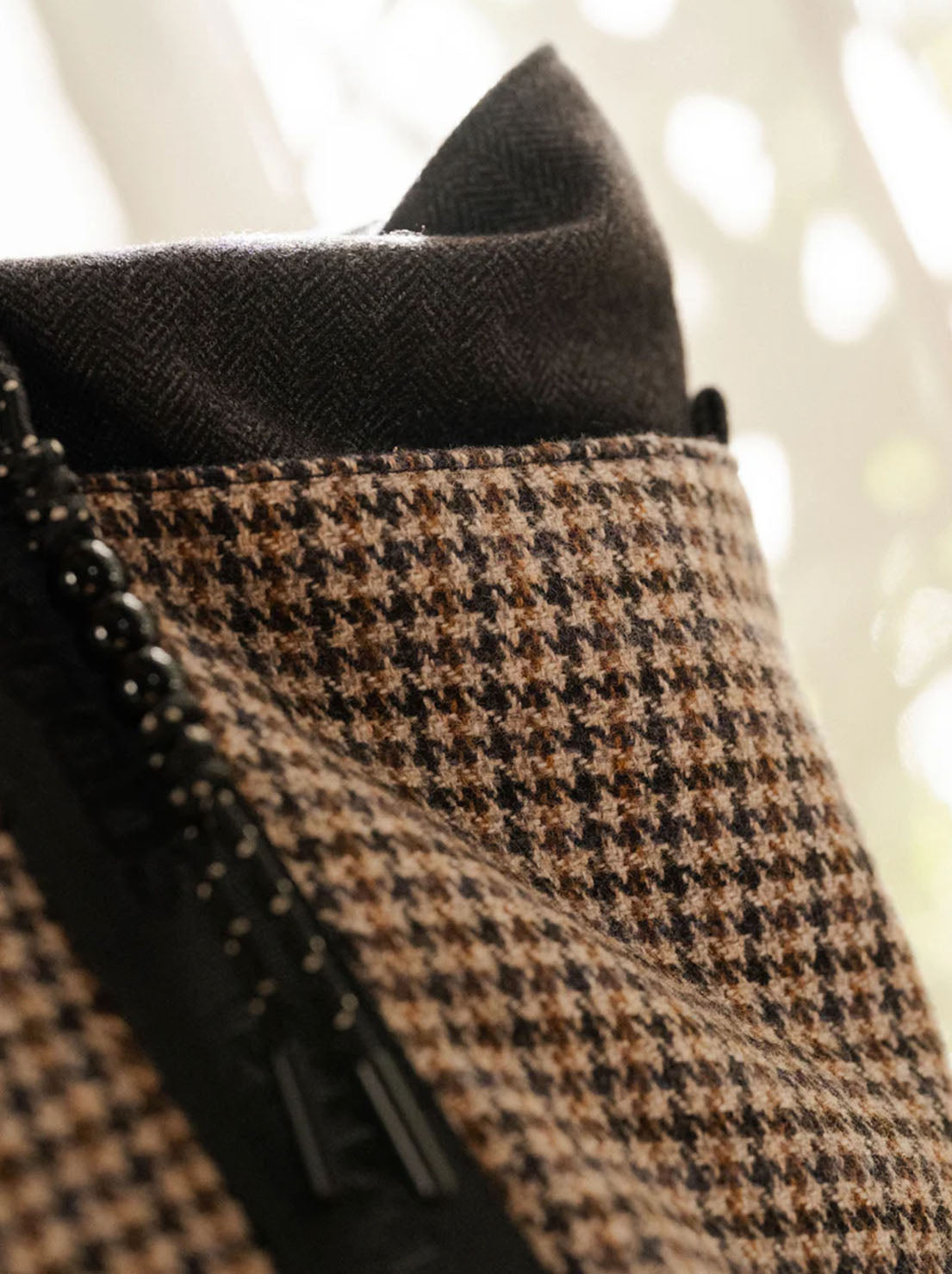 Mr Simple - Jasper Large Tote - Houndstooth Herringbone