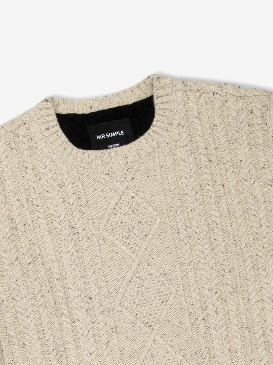 Mr Simple - Oslo Cable Knit - Oatmeal