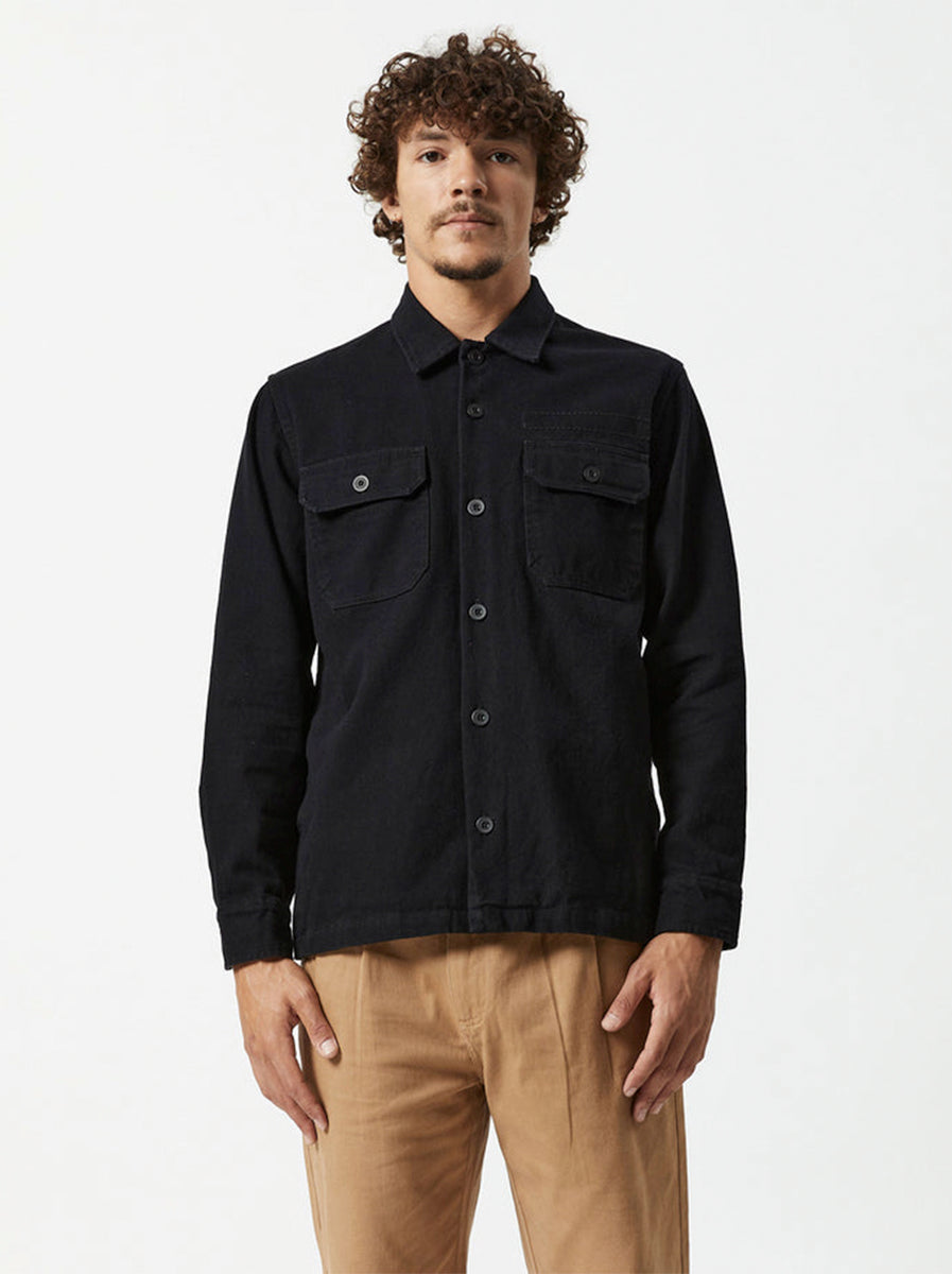 Mr Simple - Over Shirt Sun Embroidery - Black – Abicus