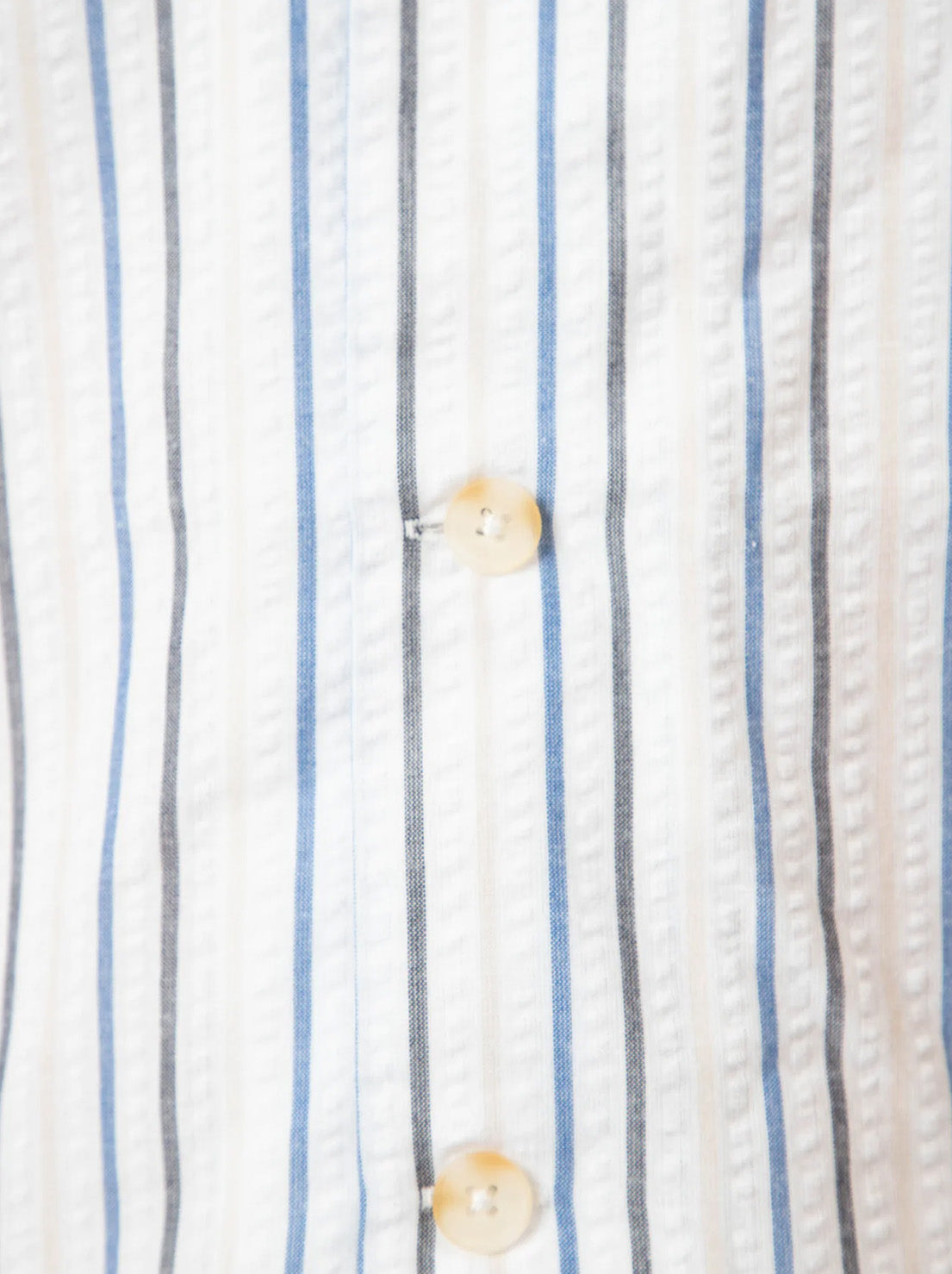 Mr Simple - Palm Beach Seersucker Shirt - White Multi Stripe